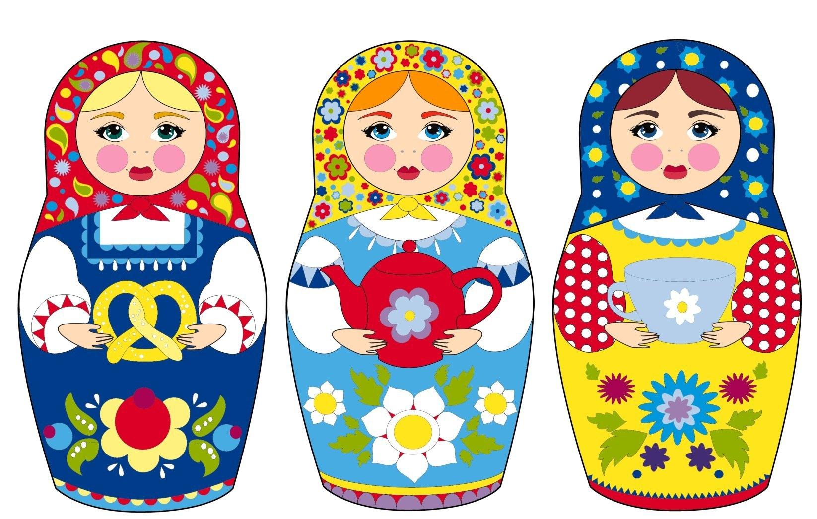 Открытки с матрешками